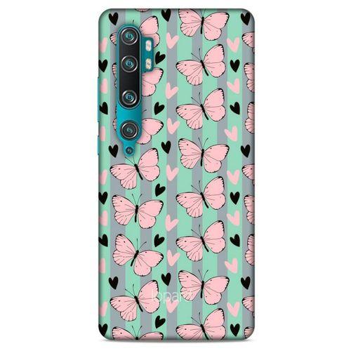Xiaomi Mi Cc9 Pro Kılıf Kelebek Etkisi (43) Thin Fit Kılıf Kahve Yeşil