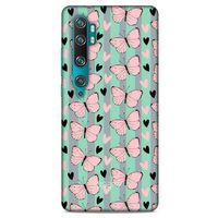 Xiaomi Mi Cc9 Pro Kılıf Kelebek Etkisi (43) Thin Fit Kılıf Kahve Yeşil