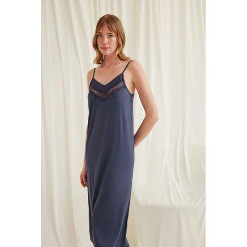 Dekolteli Yakası Ve Kolu Dantelli Sabahlık Takımı