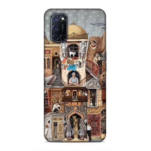 Oppo A52 Uyumlu Kılıf Azarbaijan (49) Ultra Silikon Kılıf Şehir Simgeleri