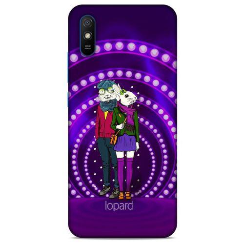 Xiaomi Redmi 9A Kılıf FunnyMaX (33) Hybrid Kılıf Mor Tavşan