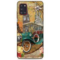 Retro (37) Desen Silicone Cover Renkli Samsung Galaxy A31 Kılıf