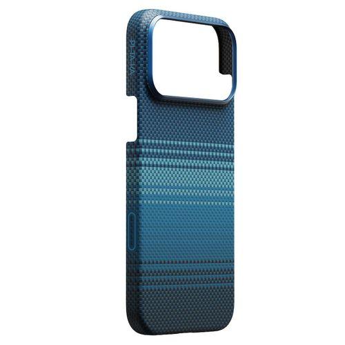 Apple iPhone 17 Pro Max Kılıf M-safe Şarj Özellikli Aramid Fiber Pitaka Tactile Woven Sunset-Moonrise Serisi Sunset Kapak