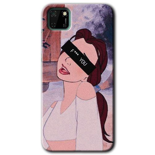 Huawei Y5P Kılıf HD Desen Baskılı Arka Kapak - Bad Girl + Kırılmaz Cam