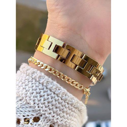 Ferrucci Zincir Tasarım 2 Yıl Garantili 3 Atm Suya Dayanıklı Kadın Kol Saati+Bileklik Z03494.4