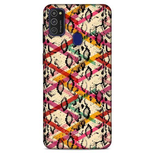 Samsung Galaxy M21 Kılıf Pastel Renkler (14) Lansman Kılıf Kırmızı Krem
