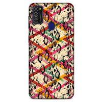 Samsung Galaxy M21 Kılıf Pastel Renkler (14) Lansman Kılıf Kırmızı Krem