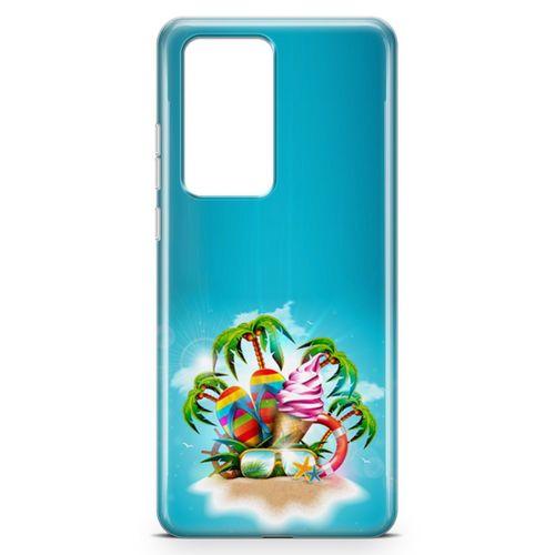 Huawei P40 Pro Kılıf Terlik Gözlük Dondurma Arka Kapak Koruma Desenli Full Koruyucu