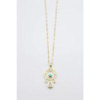 Damla Taşlı Kolye - Altın