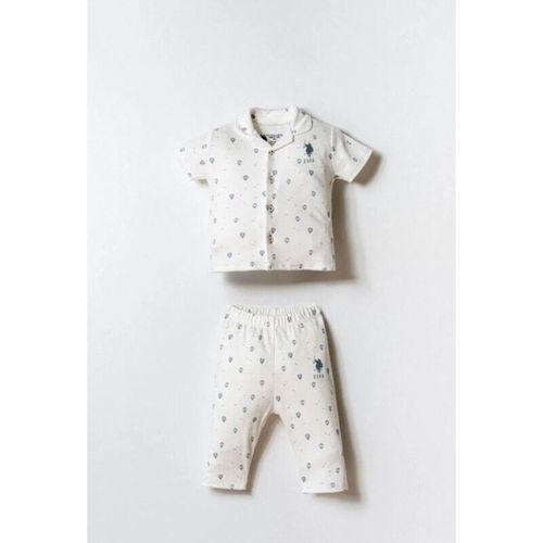U.S.Polo U.S. Polo Gömlek Pijama Takımı USB2852 Beyaz