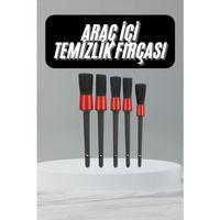 5 Adet Oto Detaylı Temizleyici Araç İçi Temizlik Fırça Seti Koltuk Döşeme Kapı Toz Alma Fırçası