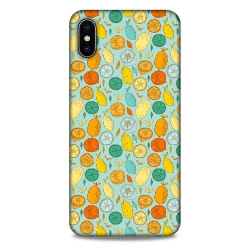 Frutix Turunç 02 Apple iPhone XS Max Kılıf Desenli Silikon