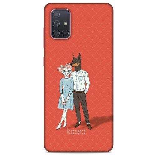 Samsung Galaxy A71 Kılıf FunnyMaX (15) Antişok Kılıf Kırmızı Kedi Köpek