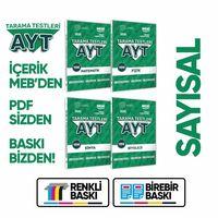 2026 YKS-AYT MEBİ-OGM 4lü Özgün Tarama Sayısal (SAY) Test Kitabı SETİ A4 Boyut BASKI ÜCRETİ