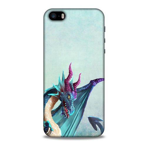 Apple iPhone SE Kılıf Dragons (19) Kılıfları Mavi Ejderha