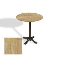 Dockers Çipa Döküm Ayak Yuvarlak Masa Çap 80cm - (Werzalit, Wermodin ve Allzalit Tabla) - Avalone Pine