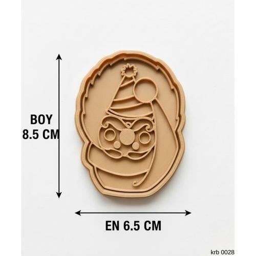 Yuvarlak Cerceveli Noel Baba Hamur Sekillendirici Kalip Kurabiye ve Hamur Kesici Seti