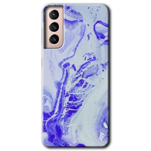 Galaxy S21 Kılıf HD Desen Baskılı Arka Kapak - Cranny Liquid Wall + Kırılmaz Cam