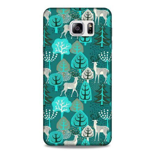 Samsung Galaxy Note 5 Kılıf Snowix (32) Soft Silikon Kılıf Turkuaz Beyaz