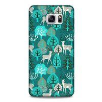 Samsung Galaxy Note 5 Kılıf Snowix (32) Soft Silikon Kılıf Turkuaz Beyaz