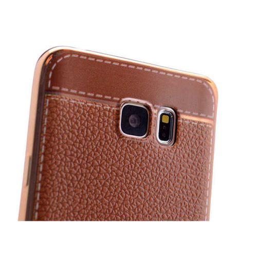 Galaxy Note 5 Kılıf Zore Deri Lazer Kaplama Silikon