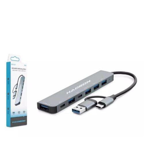Hadron Hdx7827 Type-c Hub 2-type-c + 4-usb3.0 + 7ın1 Gri