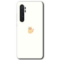 Xiaomi Mi Note 10 Lite Kılıf HD Desen Baskılı Arka Kapak - Cat Minimalism + Kırılmaz Cam