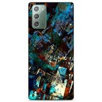 Lopard Samsung Galaxy Note 20 Uyumlu Kılıf Soyut Sanat (36) Desenli Glitter Kılıf