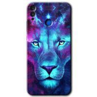 Honor 8x Kılıf HD Desen Baskılı Arka Kapak - Neon Lion