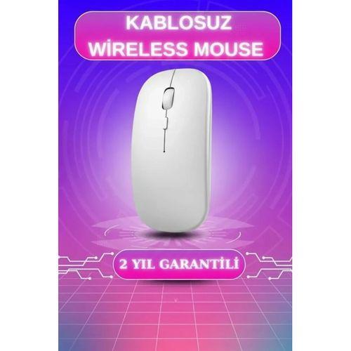 Kablosuz Mouse Fare Şarjlı Bluetooth Wireless Çift Modlu Sessiz