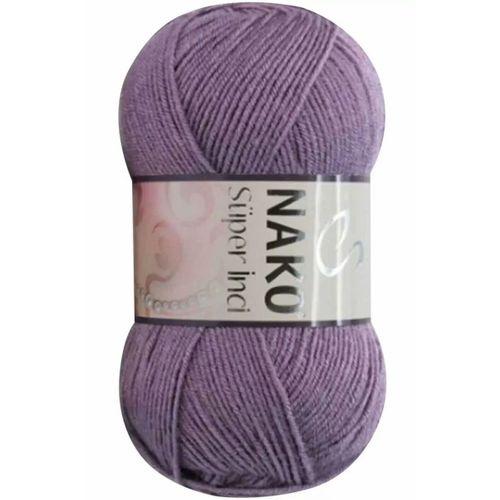 1 Adet Süper İnci El Örgü İpi 100 gr Açık Mürdüm 6684