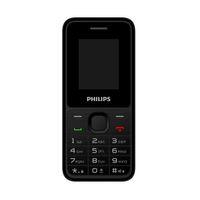 PHILIPS Xenium E2125, 32Mb, Siyah, 32Mb Ram, 1,77inc Ekran, 4G Çift Sim Desteği, FM Radyo, 1700mAh Pil, El Feneri, Türkiye KVK Garantili