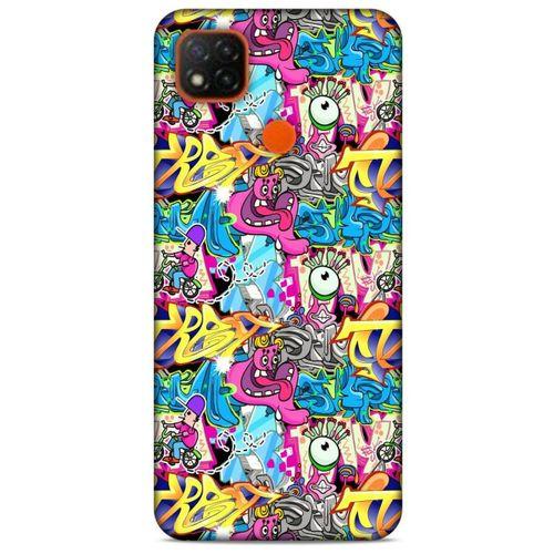 Graffitix (7) Desenli Silikon Kapak Xiaomi Redmi 9C Kılıf