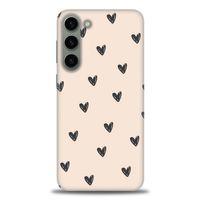 Samsung Galaxy S23 Kılıf HD Baskılı Kılıf - Minik Kalpler + Tam Ekran Koruyucu