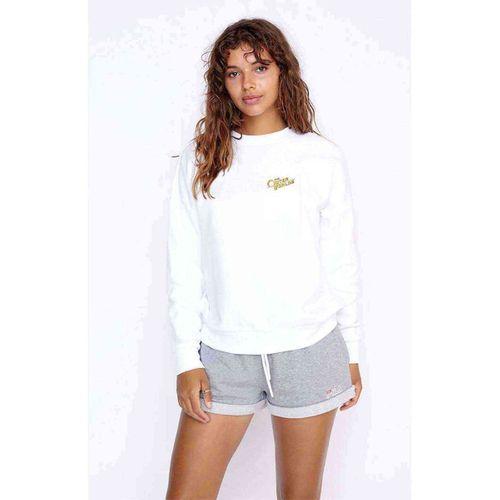 ßThe Outer Worlds Logo Baskılı Beyaz Kadın Sweatshirt