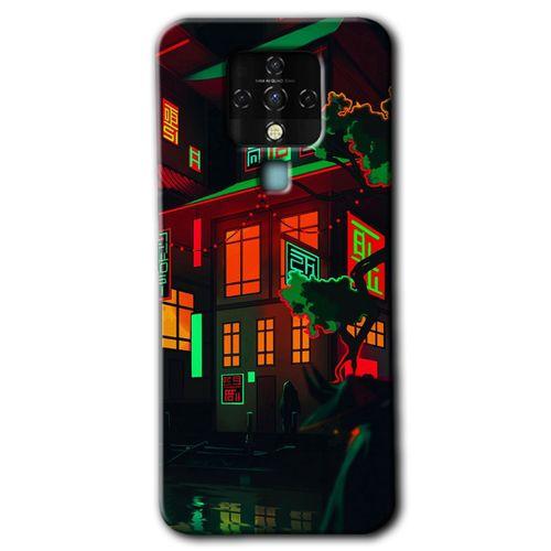 Tecno Camon 16 HD Baskılı Kılıf + 9D Tam Ekran Koruyucu - China Street