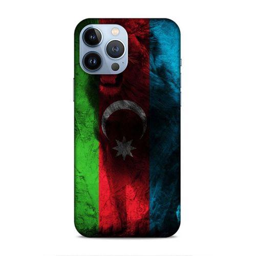Apple iPhone 13 Pro Max Uyumlu Kılıf Azarbaijan (35) Fit Design Kılıf Bayrak Aslanlı