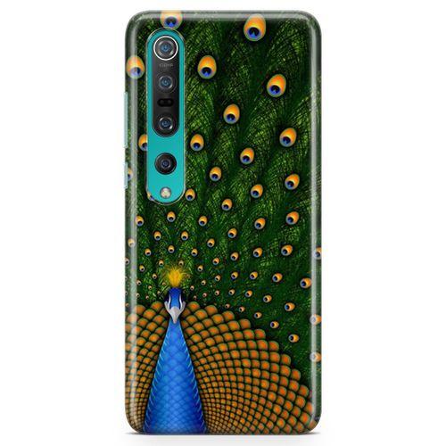 Xiaomi Mi 10 Kılıf Tavus Kuşu Arka Kapak Koruma Desenli Full Koruyucu