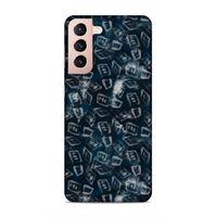 Samsung Galaxy S21 Uyumlu Kılıf Utopia (30) Silicone Case Pembe Yeşil