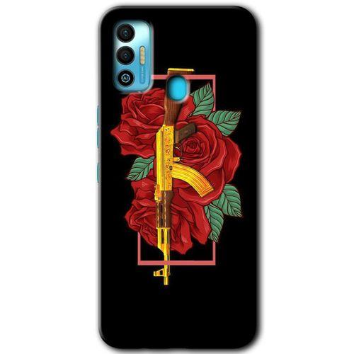 Tecno Spark 7T Kılıf HD Desen Baskılı Arka Kapak - Bedel + Kırılmaz Cam