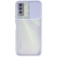 Vivo Y11S Kılıf Palm Buzlu Kamera Sürgülü Silikon - Lila