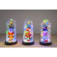 Yılbaşı Temalı Işıklı  Dekoratif Cam Fanus