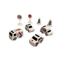 İş Makinaları 8 Parça Araç Seti - Ambulans Seti