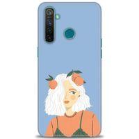 Realme 5 Pro Kılıf HD Baskılı Kılıf - Beyaz Saçlı Kız + Tam Ekran Koruyucu