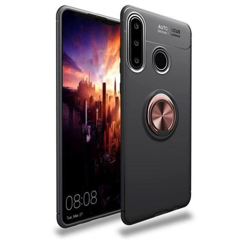 Newface Huawei Y6P Kılıf Range Yüzüklü Silikon - Siyah-Gold