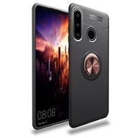 Newface Huawei Y6P Kılıf Range Yüzüklü Silikon - Siyah-Gold