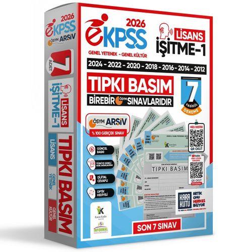 2026 EKPSS Lisans İşitme-1 ÖSYM Çıkmış Soru Tıpkı Basım Soru Kitapçıkları 7li TG Deneme Paketi