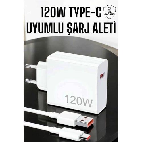 120w Şarj Aleti Type-c Uyumlu Turbo Şarj Aleti