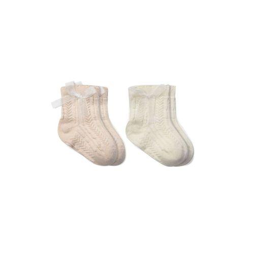 Bistyle Bistyle Fiyonklu Penye Soket Çorap 2li 10149 Somon
