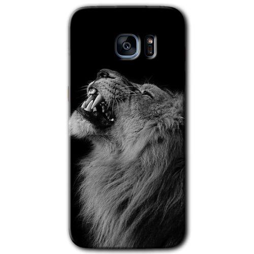 Potkal Hediye Fabrikası Samsung Galaxy S7 Edge HD Baskılı Kılıf + 9D Tam Ekran Koruyucu - Lion